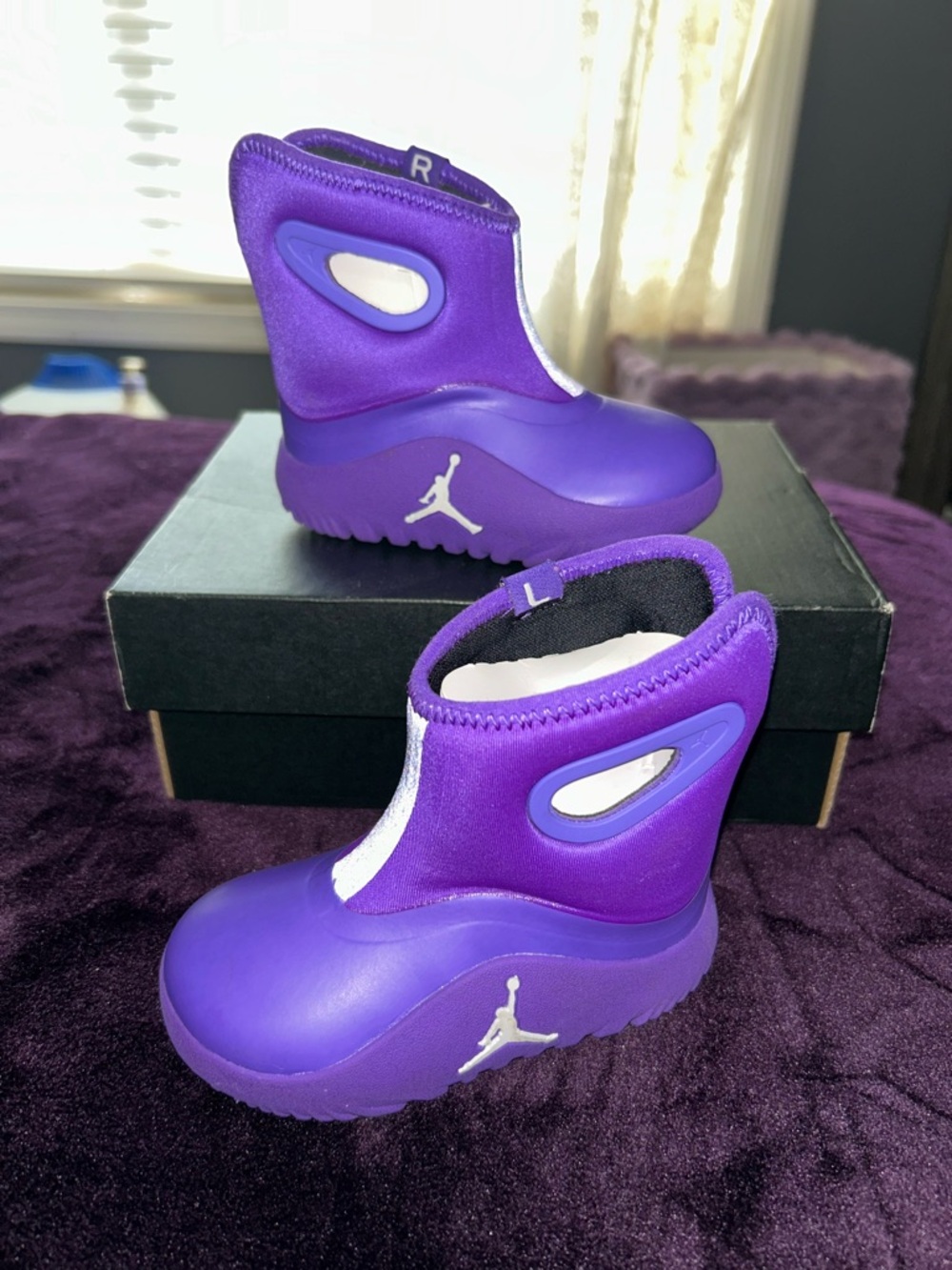 Jordan Purple Lil Drip Purple Venom Rain Boots